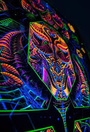 Dimension Matrix Tapestry Blacklight Fluorescent Visonary Etsy Black Light Tapestry Psychedelic Tapestry