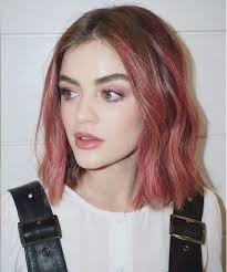 Ever Cute Lucy Hales Pink Hair Color On Shoulder Length Hairstyles For Women To Copy Now Hair Color Pink Hair Color Spray Multicolored Hair