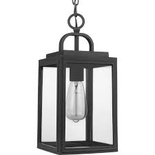 Progress Lighting Grandbury Black Coastal Clear Glass Lantern Pendant Light In The Pendant Lighting Department At Lowes Com