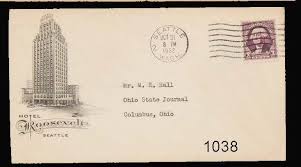 1932 Roosevelt Hotel Seattle Illustrated Adv Showing The Hotel Building On Cover Dated Oct31 1932 Seattle Hotels Roosevelt Hotel Seattle