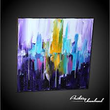 Peinture abstraite au couteau
