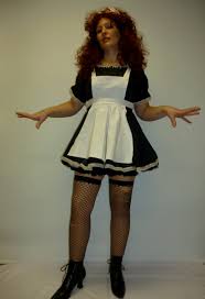 I'm lucky, he's lucky, we're all lucky! Clothing Shoes Accessories Costumes Reenactment Theater Halloween Rocky Horror Show Maid Magenta Mad Maid Costume Ladies Sizes