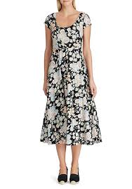 Chaps Short Sleeve Floral Midi Dress With Images Knit Midi Dress Floral Maxi Dress Maxi Jersey Dress