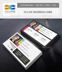 This free cv template inspires and boosts your job hunting. Resume Business Card By Axnorpix Graphicriver