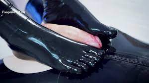 Latex feet porn