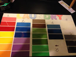 color chart for my teenagers so they can help sort the