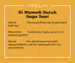 Cerita Lucu Ngakak Si Mamat Suruh Jaga Sapi Yedepe Com