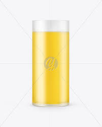 Frosted Glass With Juice Mockup In Cup Bowl Mockups On Yellow Images Object Mockups