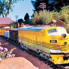 Chug through a tiny landscape