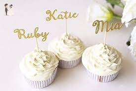 Personalize Name Cupcake Toppersr Custom Wedding Cupcake Topper Cake And Cupcake Toppers Amazon P Wedding Cupcake Toppers Wedding Cupcakes Cupcake Toppers