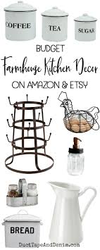 Farmhouse Kitchen Decor On A Budget From Amazon Etsy Farmhouse Kitchen Decor Kitchen Decor Themes Country House Decor