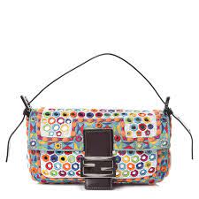Fendi Mirror Beaded Embroidered Baguette Multicolor 410236 Fashionphile