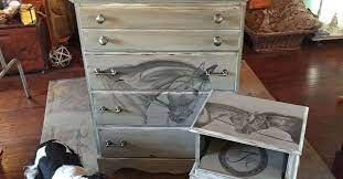 Diy furniture plans, crafts, and home improvement tutorials to empower you! How She Updated A 20 Dresser Into Equestrian Art Using Stain Hometalk