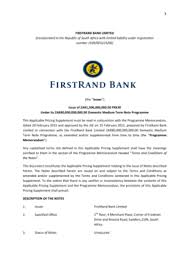 The issuer default ratings (idrs) of firstrand bank limited (frb) are driven by its intrinsic creditworthiness, as defined by its viability rating (vr). Fillable Online 1 Firstrand Bank Limited Incorporated In The Republic Of South Africa With Limited Liability Under Registration Number 1929 001225 06 The Issuer Issue Of Zar1 506 000 000 Fax Email Print Pdffiller