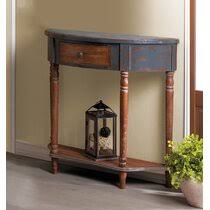 A stunning fusion of faux leather and metal make the carville console table a unique addition to any space. Half Moon Small Under 42 In Console Tables You Ll Love In 2021 Wayfair