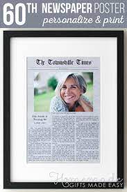 The meaning of this beautiful decoration is that age does not matter; 60th Birthday Newspaper Gag Gift