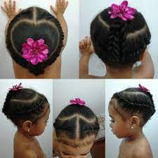 Mixed Girls Hairstyles Flat Twist Into A Heart Baby Hairstyles Toddler Hairstyles Girl Girl Haircuts