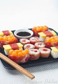 Sushis Sucres Sales A La Charcuterie Et Fruits D Ete Recette Pour L Aperitif Recette Recettes De Cuisine Cuisine