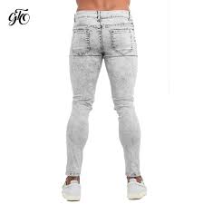 Skinny Light Grey Big Sizes Slim Fit Jeans Skinny Jeans Men Grey Jeans Men Tight Jeans Men