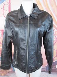 Wilson S Vintage Maxima Black Leather Jacket Women S Coat Size M Wilsons Motorcycle All Leather Jacket Wilsons Leather Jackets