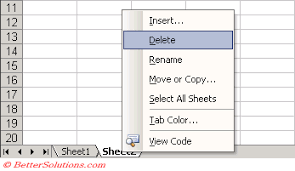 Or, select the sheet, and then select home > delete > delete sheet. Excel Worksheets Deleting