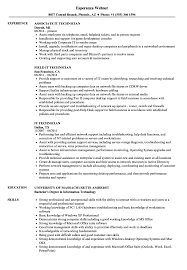 It Technician Resume Samples Velvet Jobs