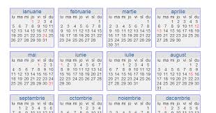 Calendar 2019 Pe Saptamani Numerotate