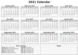 Free printable 2021 calendars are available here. 2021 Calendar With Holidays Free Calendar Template Calendar Template Printable Calendar Pdf