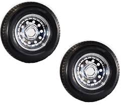 Ecustomrim trailer tire can last long and so as serve its purpose as a trailer tire and rim for quite a long ecustomrim trailer tire is appropriate for the original wheels and tires used in your trailer. 2 Pk Heavy Duty Trailer Tire On Rim St205 75d15 205 75 15 5 Lug Lrd Chrome Mod Walmart Com Walmart Com