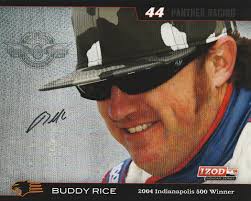 2011 BUDDY RICE signed INDIANAPOLIS 500 HERO PHOTO CARD INDY CAR HONDA  BLANK tb