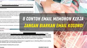 On aug 21, 2020 last updated aug 21, 2020. 8 Contoh Email Memohon Kerja Jangan Biarkan Email Kosong Edu Bestari