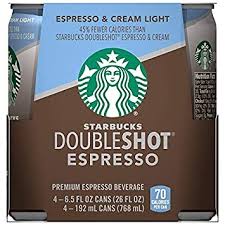 Amazon Com Starbucks Double Shot Espresso Light 6 5 Fl Oz Pack Of 4 Prime Pantry