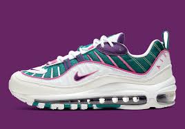 The Nike Air Max 98 For Women Adds A Mixed Palette Of Teal Purple And Pink Nike Air Max Nike Air Nike