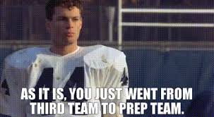 YARN | As it is, you just went from third team to prep team. | Rudy (1993)  | Video clips by quotes | 161b0223 | 紗