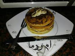 بان كيك الموز والشوكولاتة Pan Cake بالصور من سندس من كوكباد Recipe Food Sweet Cake