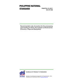 Pns Fda 33 2011 Food And Drug Administration Philippines