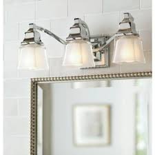 Hampton Bay 3 Light Chrome Bath Light 05660 The Home Depot Bronze Bathroom Light Fixtures Bath Light Bathroom Light Fixtures