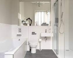 This is an example of a modern bathroom. White And Grey Bathroom Houzz White Bathroom Decor Bathroom Design Gray And White Bathroom