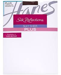 Womens Silk Reflections Plus Control Top Silky Pantyhose Sheers 00p16