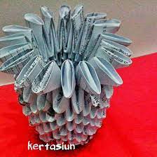 Yuk Kita Bikin Bikin 3d Modular Origami Dasar Banget Bunga Pembuatan Perhiasan Gambar