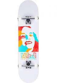 Blind skateboard deck vintage fur munchers 1996 og original rare gonzales mullen. Psychedelic Girl Premium Fp Blind Skateboard Komplett In White Titus