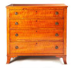 American tiger maple chest of drawers, circa 1780. Sold Price Tiger Maple Hepplewhite Chest Of Drawers Invalid Date Est