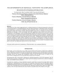 Individual tax rate 2017 malaysia. Pdf The Determinants Of Individual Taxpayers Tax Compliance Behaviour In Peninsular Malaysia