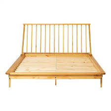 Light Oak Modern Spindle Wooden Queen Bed Kirklands