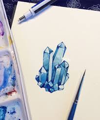 ˊ ˋ Crystals Art Drawing Crystal Drawing Gemstone Art