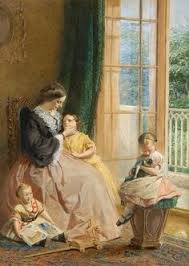 Image result for 1800s painting of family at home