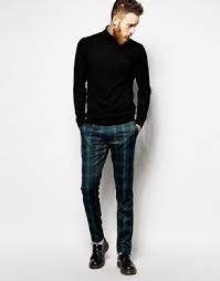 Black And White Plaid Pants Outfit Men Minimalist Black Jumper With Casual Blue Plaid Pants For Man 2018 Pants Outfit Men Mens Pants Fashion Blue Blazer Outfit Men