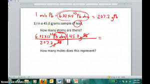 Mole Mass Atom Conversions Atom Words Chemistry