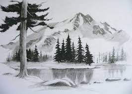 Easy pencil drawing of landscape landscape easy drawing easy landscape drawing in pencil drawing. Landscape Nature Pencil Sketch Drawing