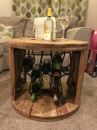Upcycled Electric Cable Reel Now A Wine Rack Coffee Table Available For Sale 80 Https Www Gumtree Com P F Spool Tables Cable Reel Table Diy Furniture
